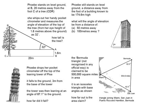 Trig Word Problems Pdf