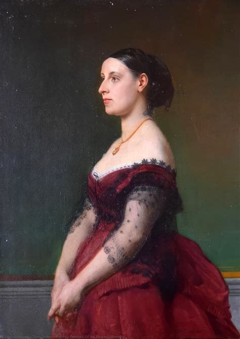 Oil Painting Replica Portrait Of An Elegant Woman By Tony Robert Fleury