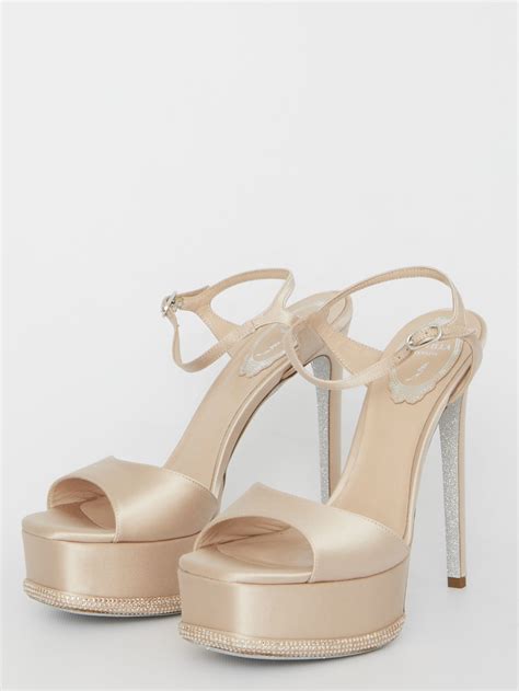 Ren Caovilla Anastasia Sandals In Nude Modesens