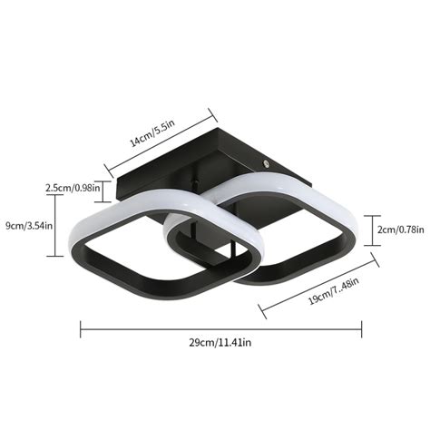 Plafoniera Led Moderna Senqiu Aluminiu Forma Patrata W Lumina