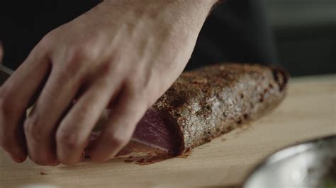 Cutting Beef Into Slices Satisfying Youtube