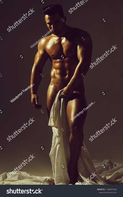 Handsome Nude Man Muscular Bodybuilder Macho Stock Photo Shutterstock