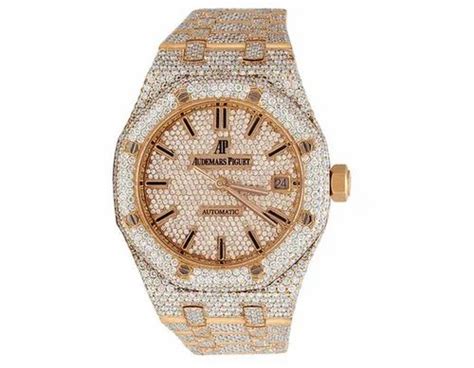 VVS Full Iced Out Moissanite Diamond Stainless Steel Rose Gold 42mm Men