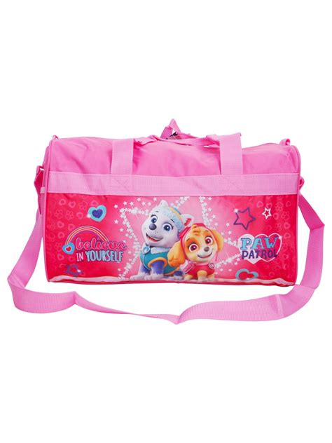 Nickelodeon Girls Paw Patrol Duffel Bag Believe In Yourself Pink