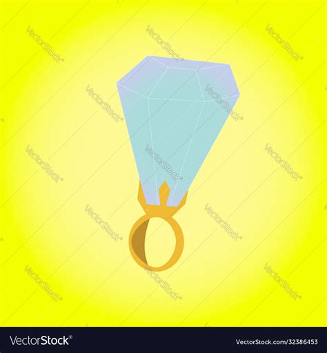 Diamond ring Royalty Free Vector Image - VectorStock