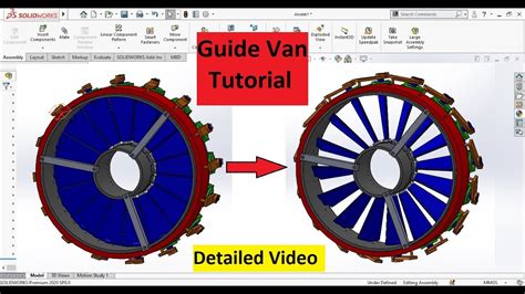 How To Make Guide Vane Assembly Of A Turbine In Solidworks Detailed