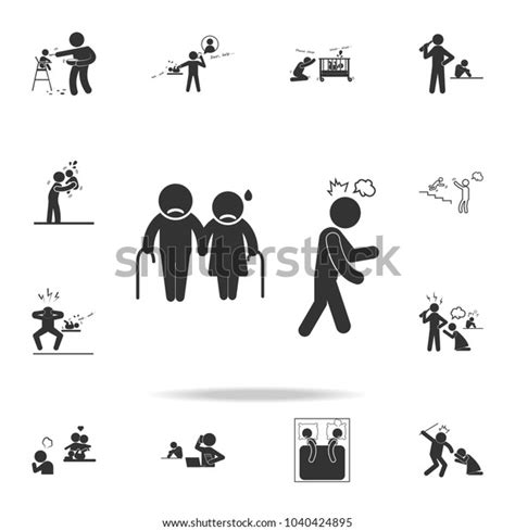 Disrespect Parents Icon Detailed Set Illustration Stock Vector Royalty