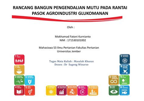 RANCANG BANGUN PENGENDALIAN MUTU PADA RANTAI PASOK AGROINDUSTRI