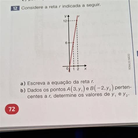 12 Considere A Reta R Indicada A Seguir 12 0 12 X Ronaldo InÁcio A