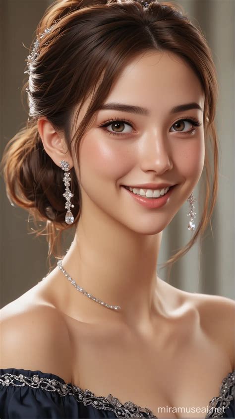 Brunette In Elegant Jewelry Full Body Portrait With Detailed Accessories MUSE AI