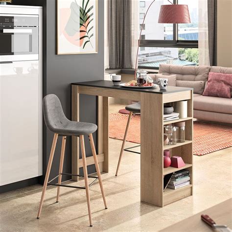 A Cocoon Table Et Chaises Ch Ne Naturel Et Noir Temahome