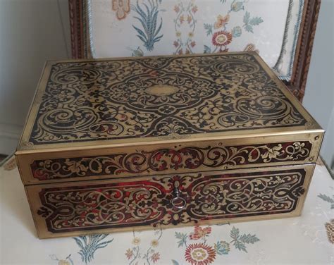 Proantic Jewelry Box In Boulle Marquetry Signed Tahan Rue De La Paix