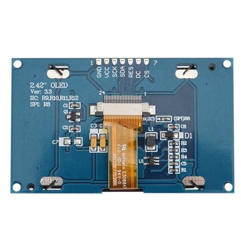 2X Module D Affichage OLED 2 42 Pouces 12864 128X64 IIC I2C SPI écran