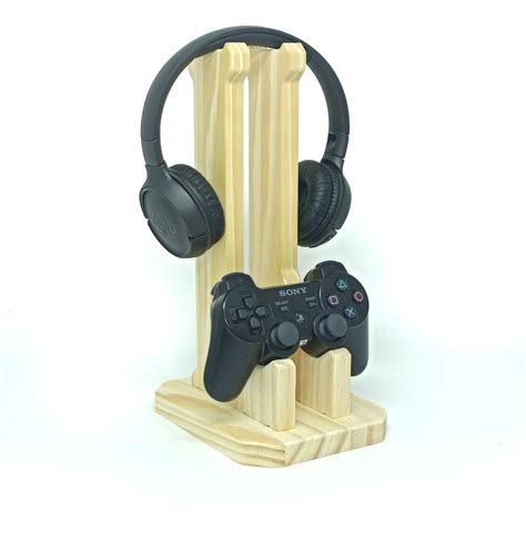 Suporte Fone De Ouvido Headphone Stand Oficial Madeira Pinus