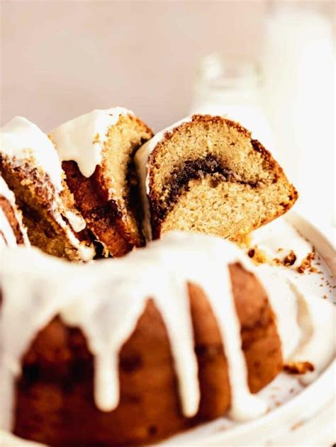 Cinnamon Bundt Cake With Gooey Cinnamon Swirl Flouring Kitchen