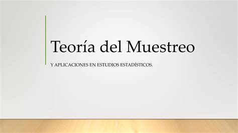 Teoría Del Muestreopptx Descarga Gratuita