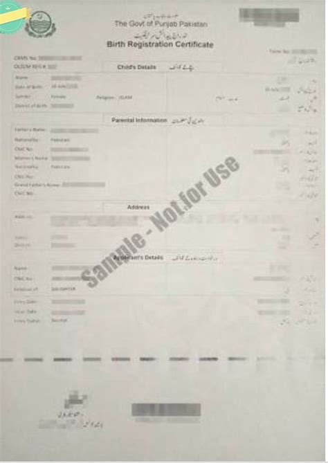 Nadra Birth Certificate Of Pakistan Nadra Birth Registration