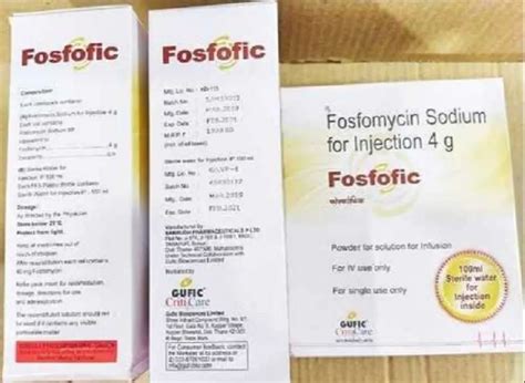 Fosfofic Fosfomycin Sodium For Injection 4g Manufacturer Gufic At Rs 899 Vial In Pune