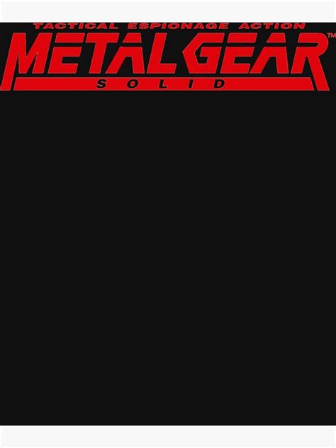 "Metal gear solid logo" Poster for Sale by RowshanaraAlam | Redbubble