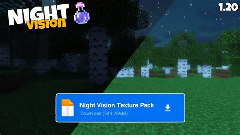 Night Vision Texture Pack Mcpe Minecraft Night Vision Mod