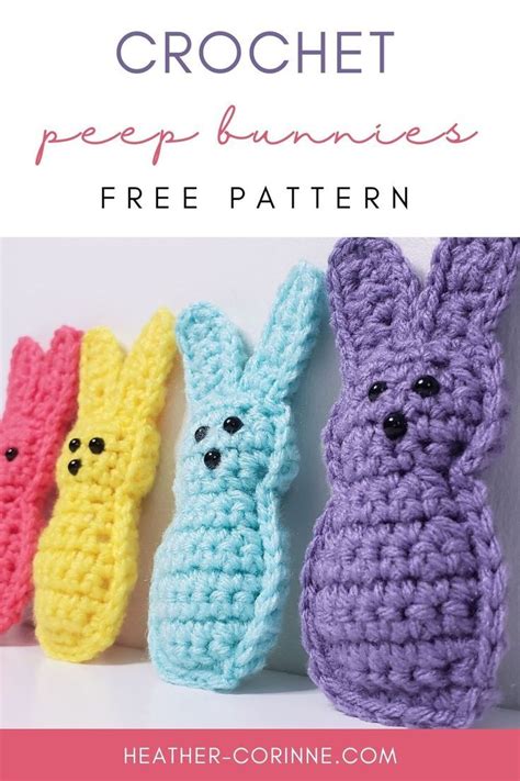 The Free Pattern For My Crochet Peep Bunny Is Available Here On My Blog