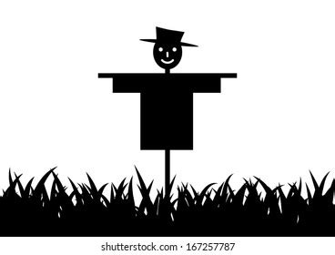 Scarecrow Silhouette Stock Vector (Royalty Free) 167257793 | Shutterstock