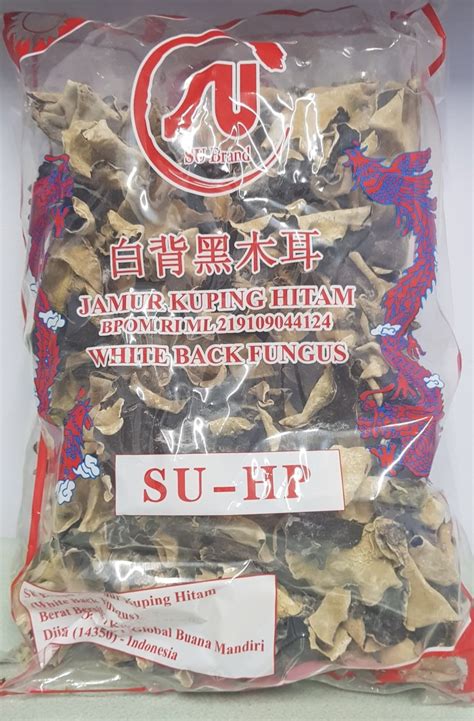 Jual JAMUR KUPING HITAM 100GRAM JAMUR HITAM PUTIH WHITE BACK FUNGUS