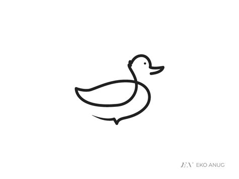 Line Drawing Duck