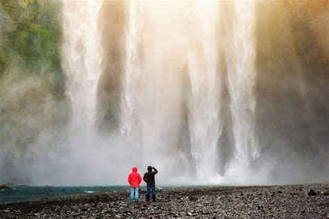 Skogafoss is a waterfall situated on the Skoga River in the south of ...