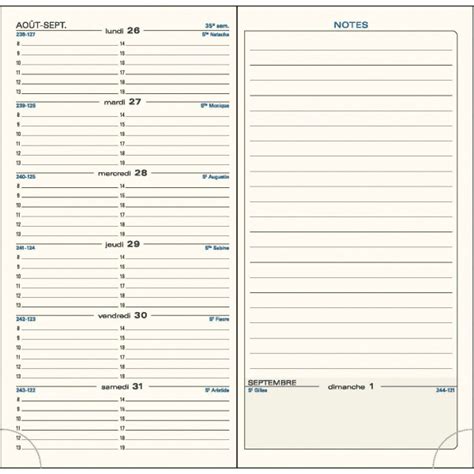 Agenda Semainier X Cm Exacompta Sas Winner