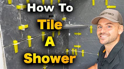 How To Tile A Shower Start To Finish Walls Youtube