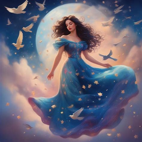 A Colourful Beautiful Brunette Persephone In A Be