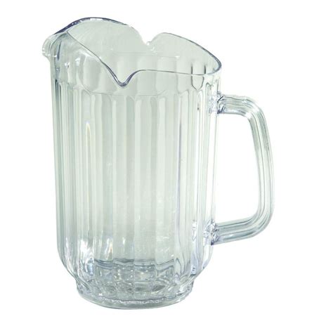 60 Oz Clear Plastic Pitcher With 3 Spouts