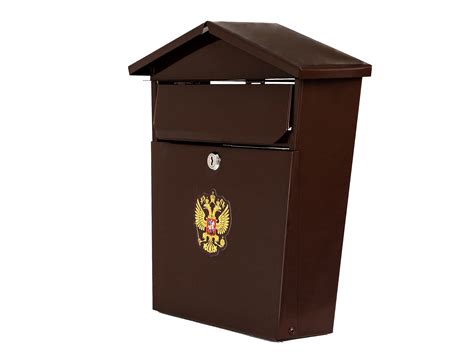 Почтовый ящик Домик герб, металл, цвет коричневый ️ купить по цене 650 ...