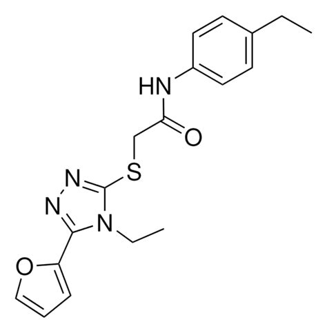 2 4 ETHYL 5 2 FURYL 4H 1 2 4 TRIAZOL 3 YL THIO N 4 ETHYLPHENYL