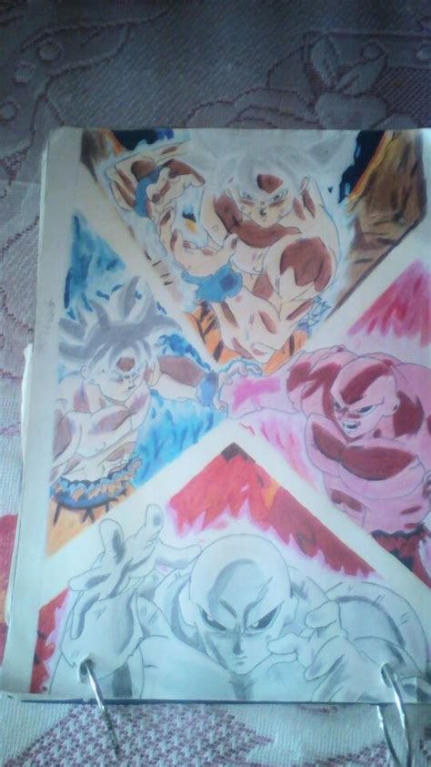 Dibujo De Goku Ultra Instic Dominado Vs Jiren Full Power Espero Que