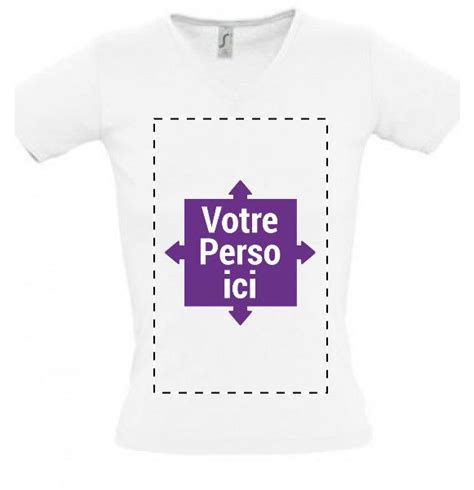 T shirt personnalisé col v pour femme Boutique Swaagshirt