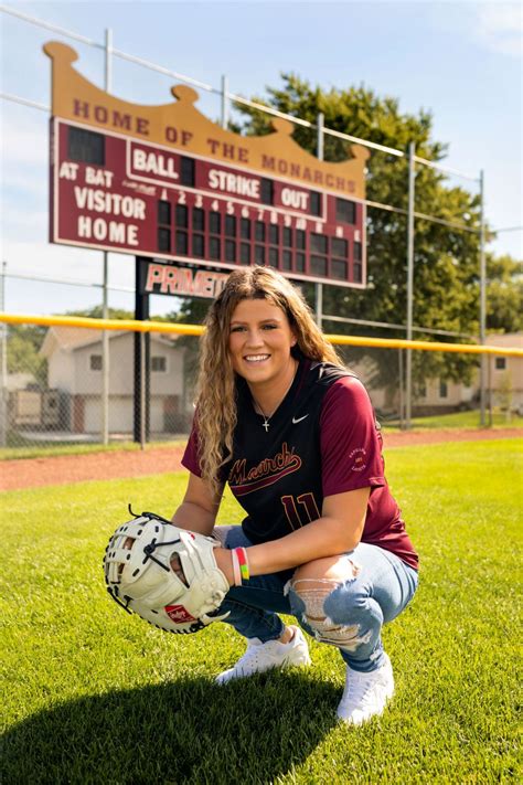 Home Run with Softball Senior Photos - BrightSide Creative