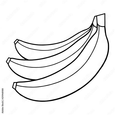 Banana cartoon illustration isolated on white background for children color book Stock Vector ...