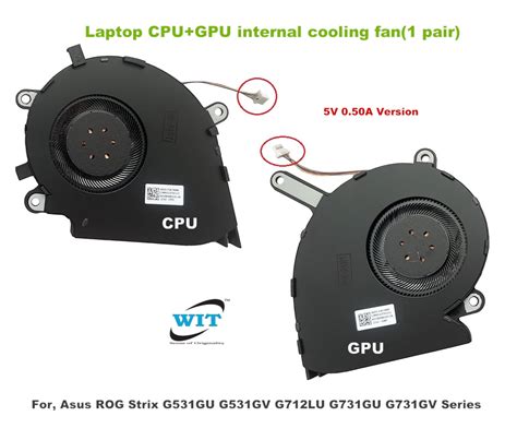 Gaming Laptop Cpu Gpu Internal Cooling Fan Pair For Asus Rog Strix