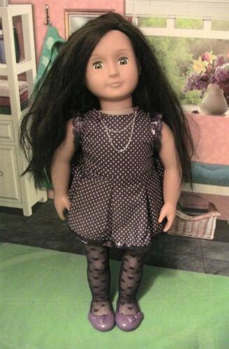 Our Generation 18 Inch Doll With Long Hair And Purple Dress Outfit Ebay