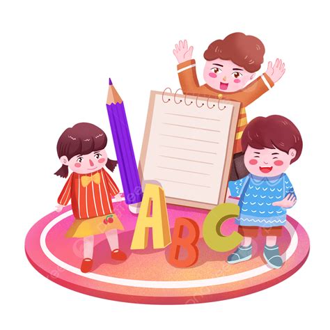 Kids Learning English Clipart