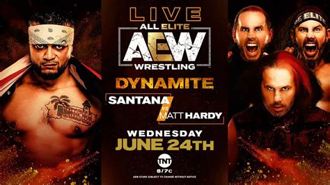 AEW Dynamite Preview: Hardy vs. Santana, Luchasaurus vs. Wardlow