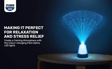 Cuqoo Colour Changing Fibre Optics Crystal Filled Base Lamp Colours