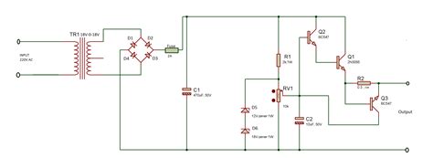 Variable Voltage Power Supply Circuit Diagram