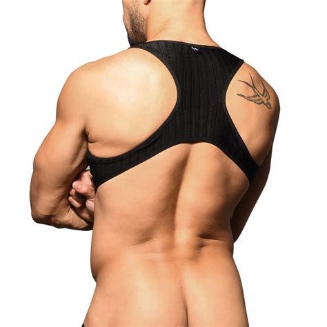 Andrewchristian Midnight Mesh Singlet W Almost Naked