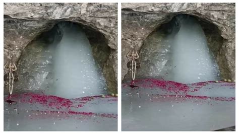 Amarnath Yatra 2023 Exclusive Video Snow All Around And Shivling In