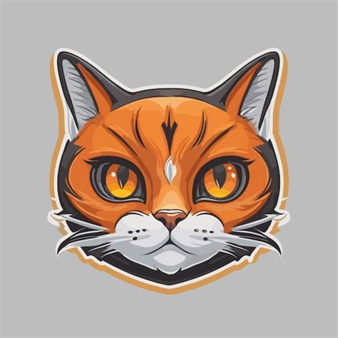 Mascota Con Cabeza De Gato Vector Premium