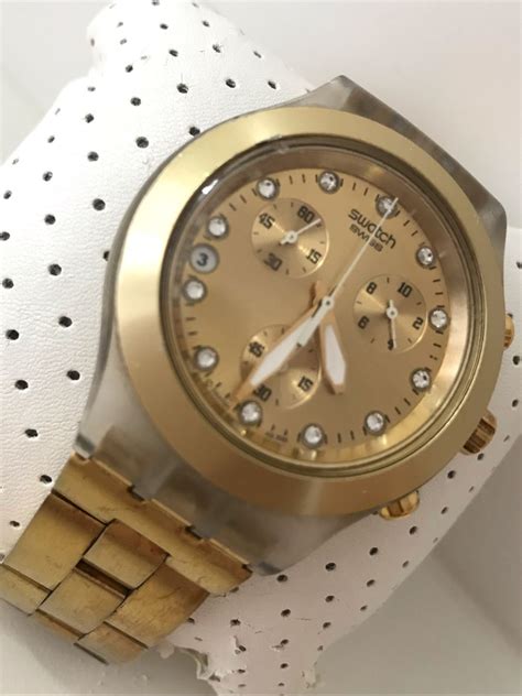 Rel Gio Swatch Dourado Rel Gio Feminino Swatch Usado Enjoei