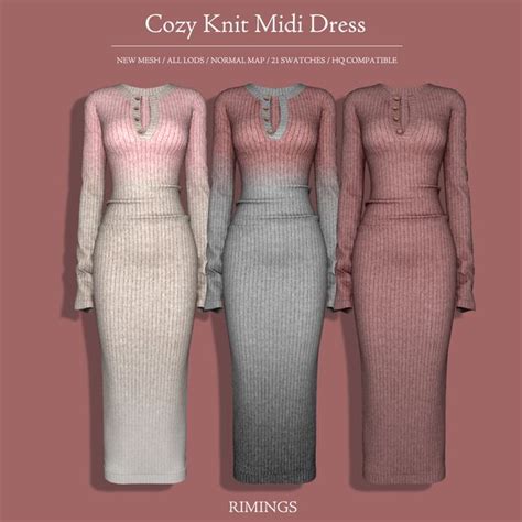 Rimings Cozy Knit Midi Dress Rimings In Knit Midi Dress